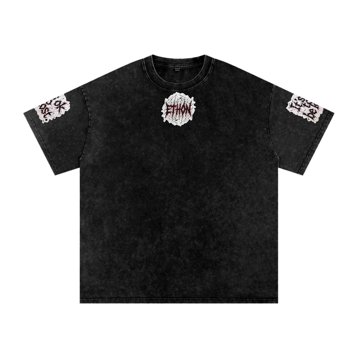 000 - BASIC ETHON Snow Washed Oversized Cotton T-Shirt