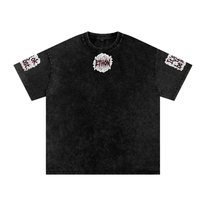 000 - BASIC ETHON Snow Washed Oversized Cotton T-Shirt